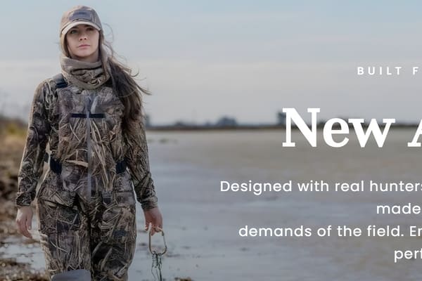 A female hunter confidently wearing well-fitting DSG Outerwear apparel designed specifically for women.
